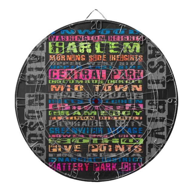 Tablero Dardos Bairros de Nova Iorque (Frente)