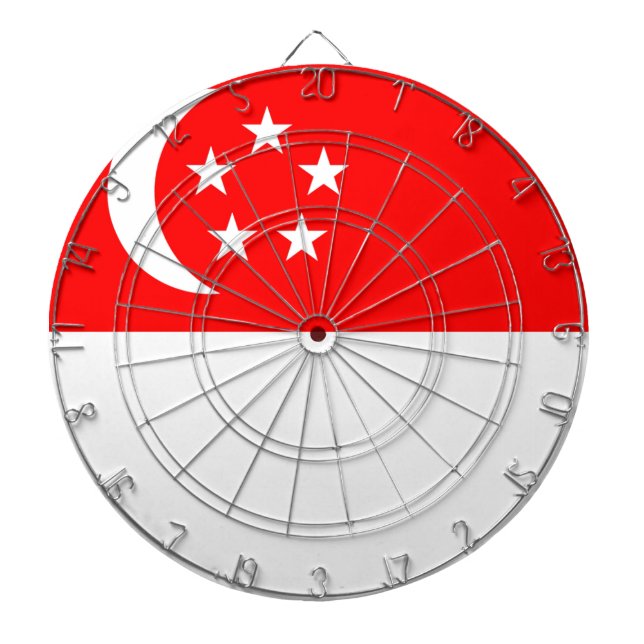 Tablero Dardos Bandeira de Singapura (Frente)