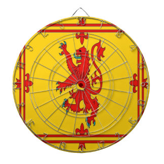 Tablero Dardos Bandeira desenfreado do leão vermelho de Scotland