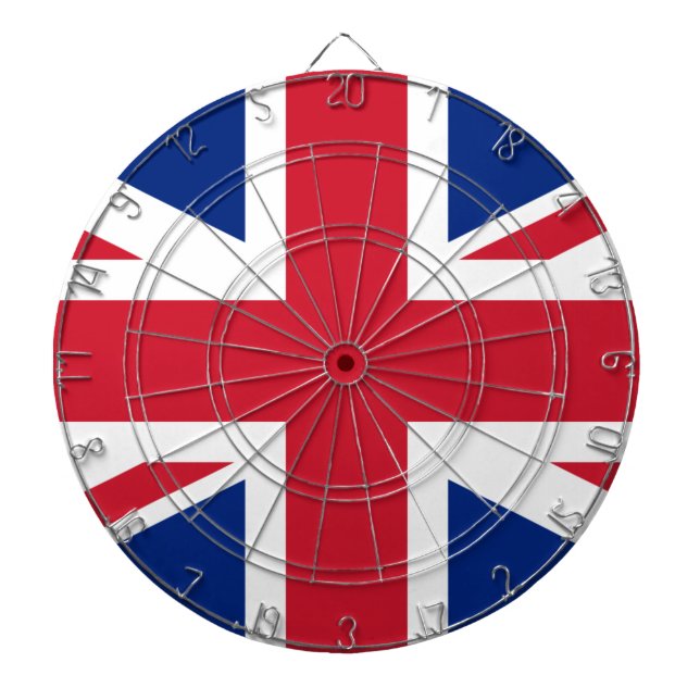 Tablero Dardos Bandeira do Reino Unido (Frente)