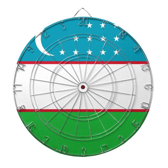 Tablero Dardos Bandeira do Usbequistão (Frente)