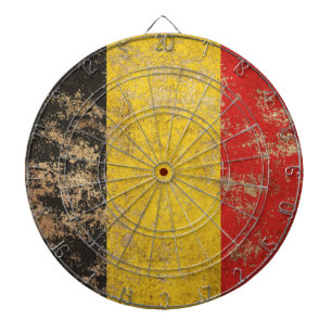 Tablero Dardos Bandeira envelhecida áspera do belga do vintage