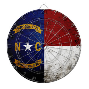 Tablero Dardos Bandeira preta do estado de North Carolina do
