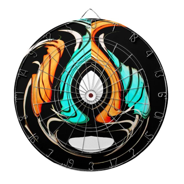 Tablero Dardos Belos Abstrato, rodopia, Impressão de arte (Frente)