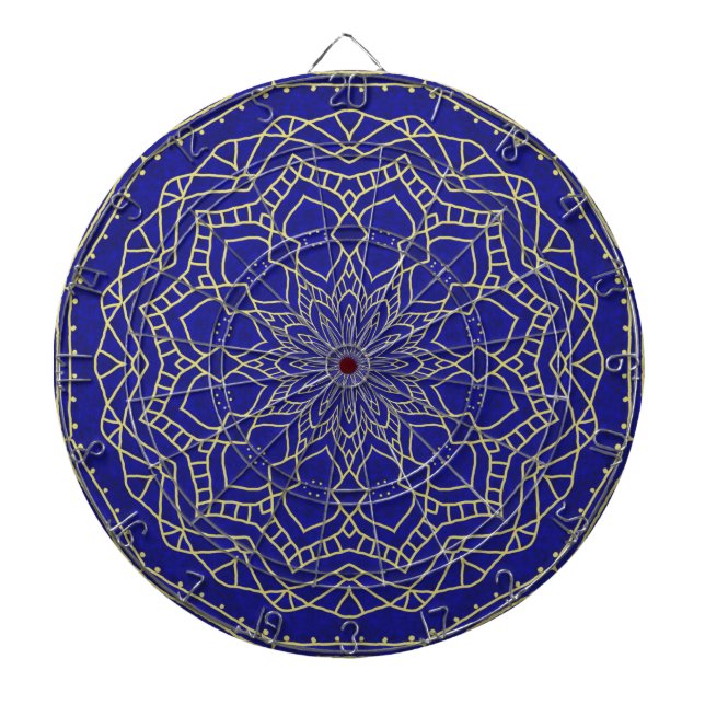 Tablero Dardos Blue Mandala (Frente)