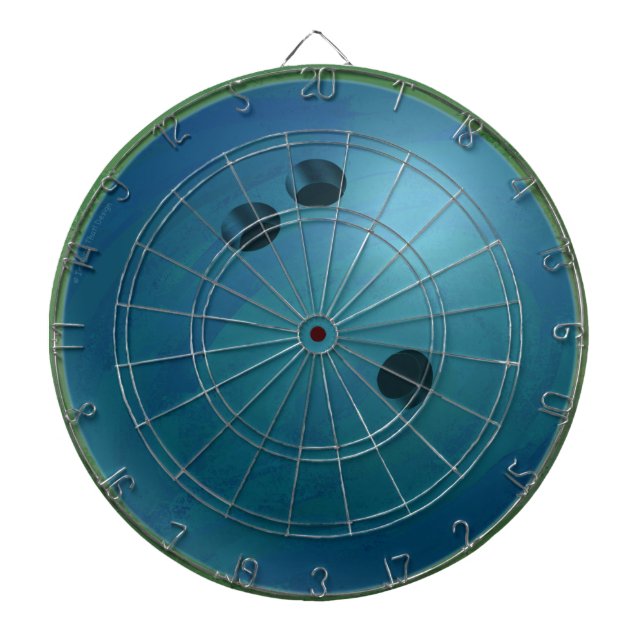Tablero Dardos Bola de Boliche Azul (Frente)