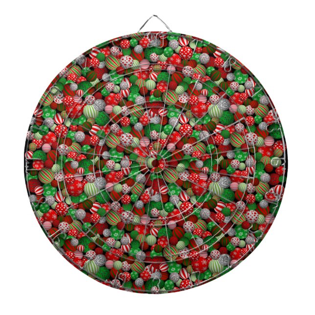 Tablero Dardos Bolas de Natal 3D (Frente)