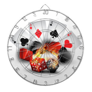 Tablero Dardos Branco do casino do póquer da chama