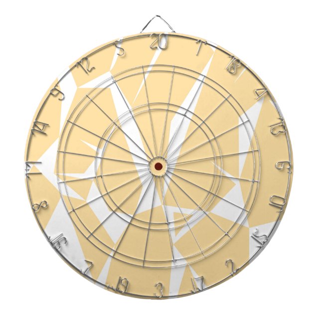 Tablero Dardos Branco do ouro dos elementos do design (Frente)