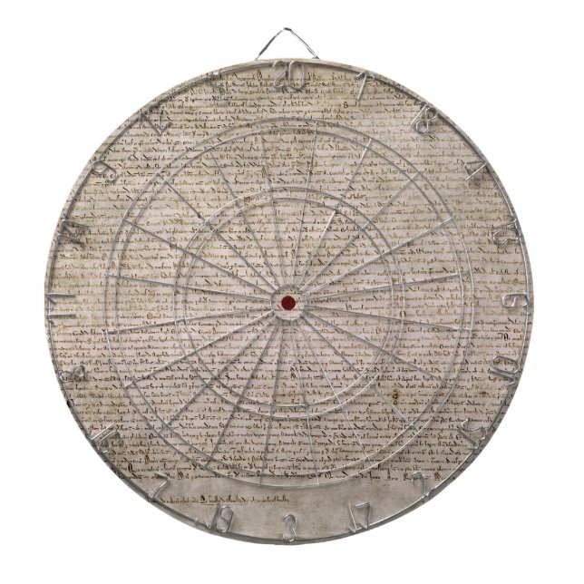 Tablero Dardos British Library 1215 da Magna Carta do ORIGINAL (Frente)