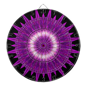 Tablero Dardos Caleidoscópio Design, Arte Rosa Púrpura