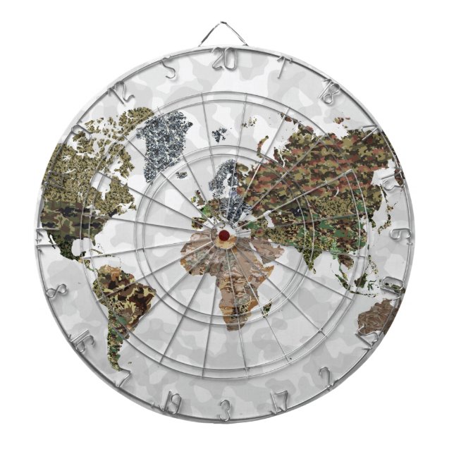 TABLERO DARDOS CAMO WORLD ATLAS MAP (Frente)