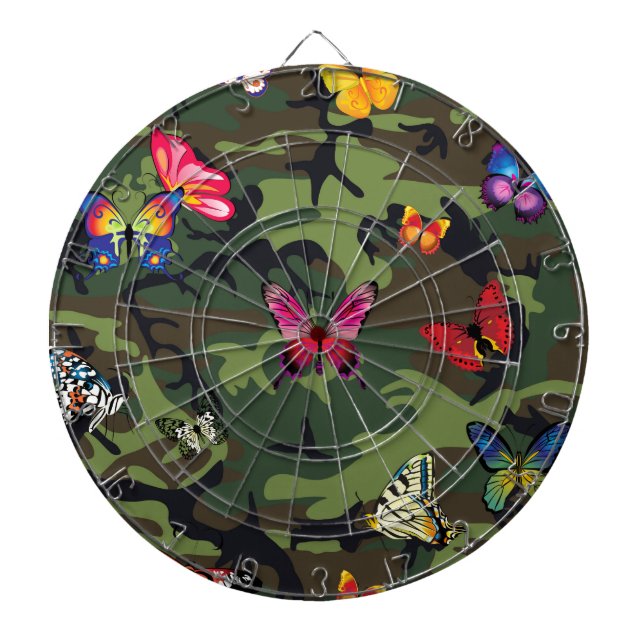 Tablero Dardos camuflagem de borboletas (Frente)