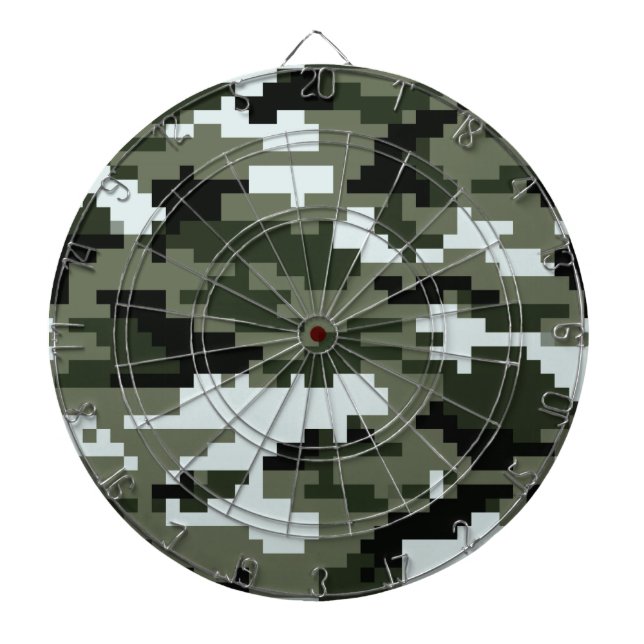 Tablero Dardos Camuflagem urbana/Camo de 8 Digitas do pixel do (Frente)
