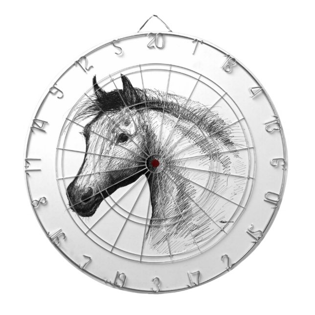 Tablero Dardos Cavalo: Branco (Frente)