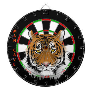 Tablero Dardos Caverna do homem com um tigre