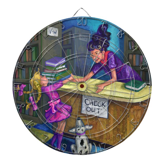 Tablero Dardos Check-out da Biblioteca (Frente)