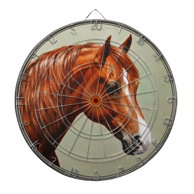 Tablero Dardos Chestnut Morgan Horse (Frente)