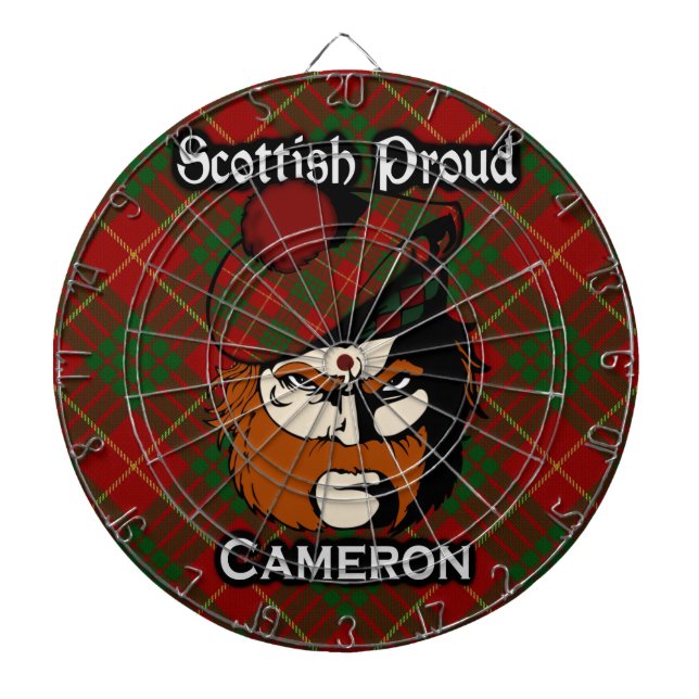Tablero Dardos Clan Cameron Tartan Dartboard escocês (Frente)