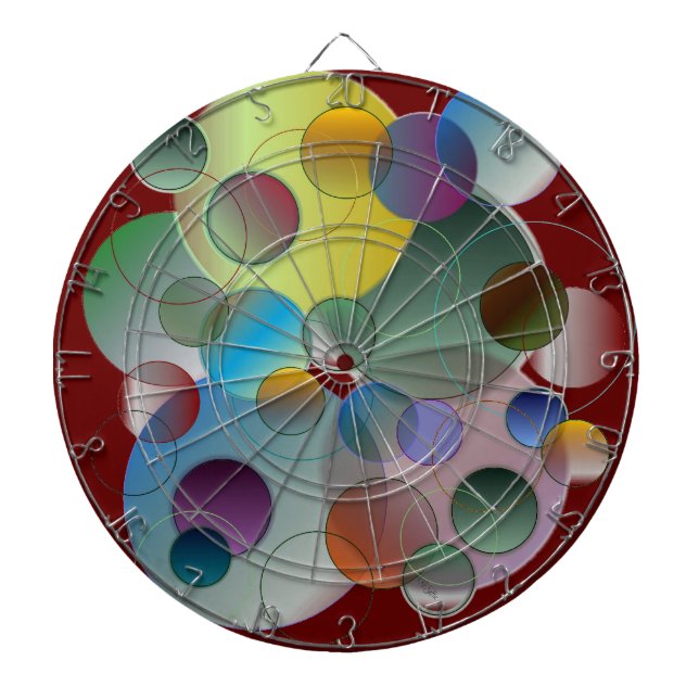 Tablero Dardos Colagem de Círculos (Frente)