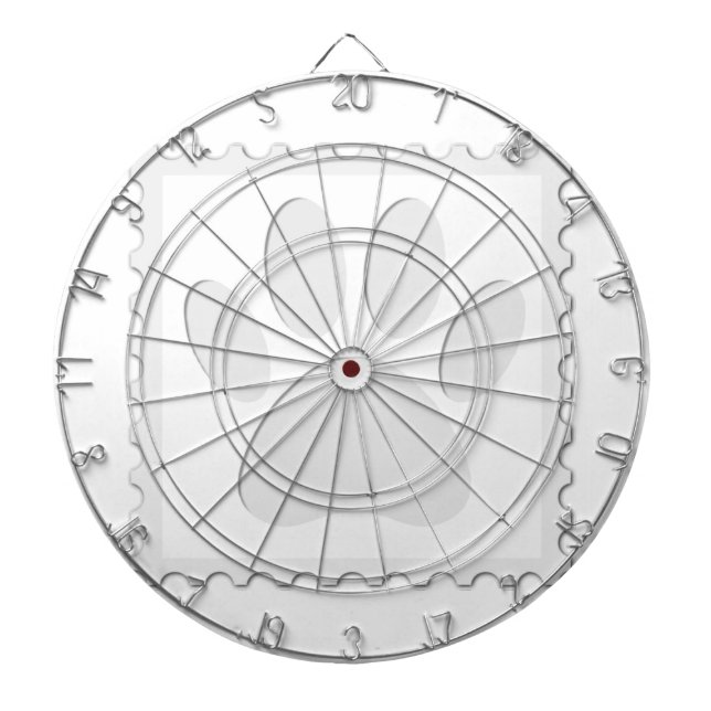 Tablero Dardos Cortar Impressão de Pata de Cão (Frente)