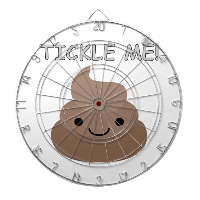 Tablero Dardos Cute Tickle Me Poop Emoji (Frente)
