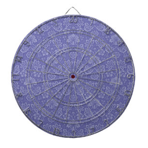 Tablero Dardos Damasco em azul