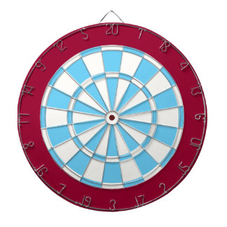 Tablero Dardos Dart Board: Branco, Azul Claro E Marrom