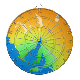 Tablero Dardos Dartboard australiano sul do mapa do país dos