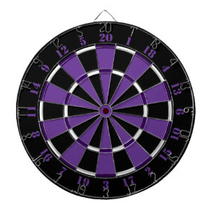 Tablero Dardos Dartboard branco e preto roxo