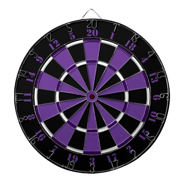 Tablero Dardos Dartboard branco e preto roxo (Frente)