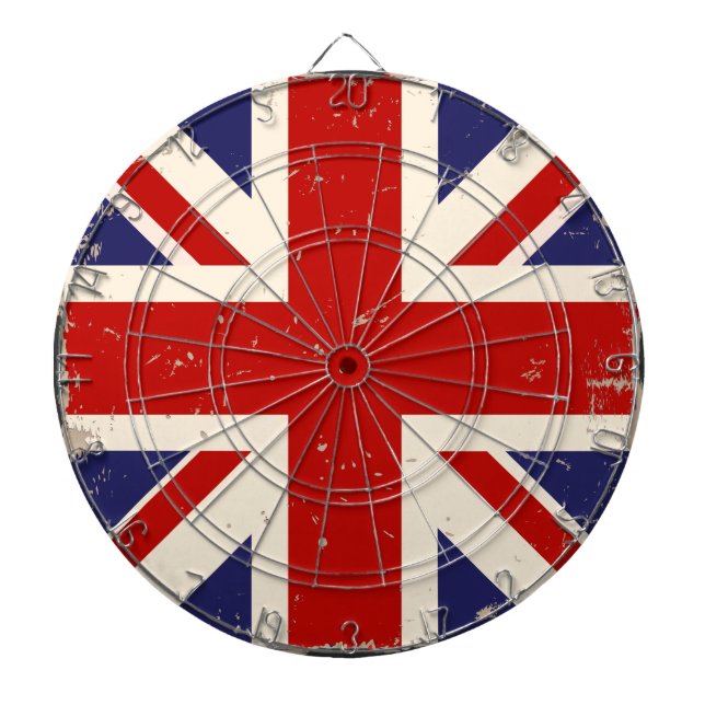 Tablero Dardos Dartboard britânico afligido KRW da bandeira (Frente)
