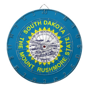Tablero Dardos Dartboard com a bandeira de South Dakota, EUA