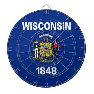 Tablero Dardos Dartboard com a bandeira de Wisconsin, EUA
