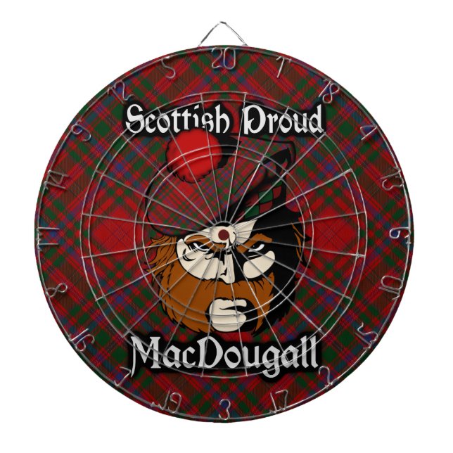 Tablero Dardos Dartboard com Tartã do Clã Escocês MacDougall (Frente)