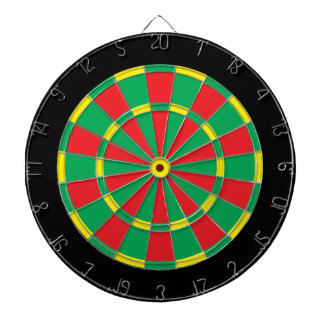 Tablero Dardos Dartboard da reggae: Preto, vermelho, amarelo, e