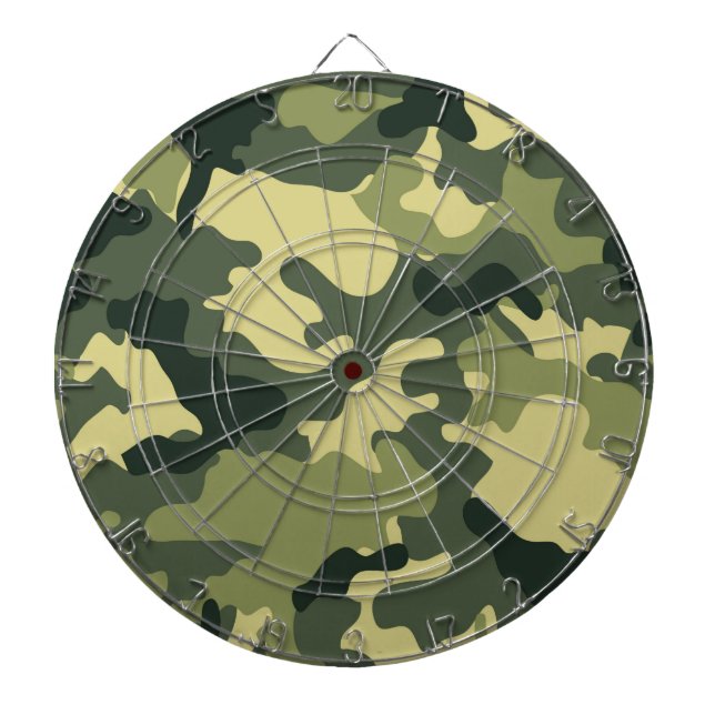 Tablero Dardos Dartboard do Camo Verde do Exército (Frente)