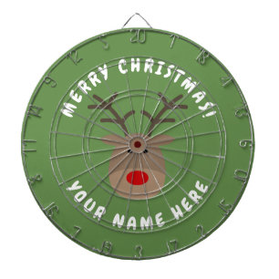 Tablero Dardos Dartboard do Feliz Natal com Rudolf a rena