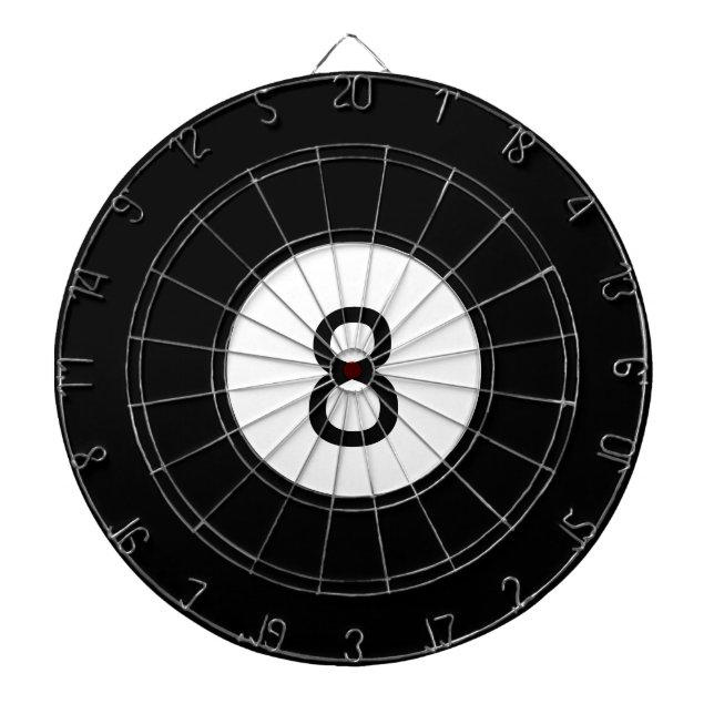 Tablero Dardos Dartboard dos bilhar 8-Ball (Frente)
