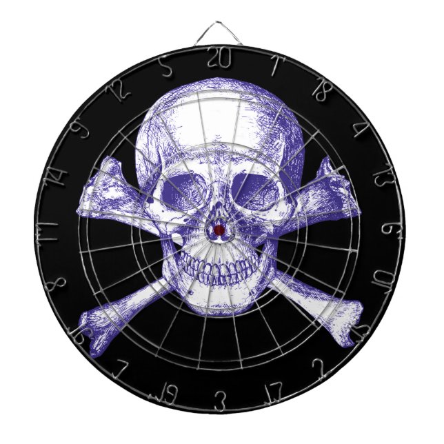 Tablero Dardos Dartboard dos ossos do crânio e da cruz (Frente)