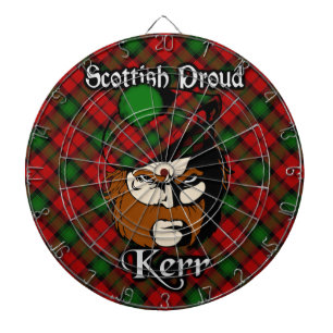 Tablero Dardos Dartboard escocês do Tartan de Kerr do clã