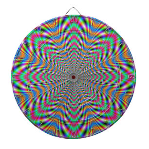 Tablero Dardos Dartboard psicadélico da estrela