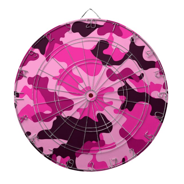Tablero Dardos Dartboard Rosa Camo (Frente)