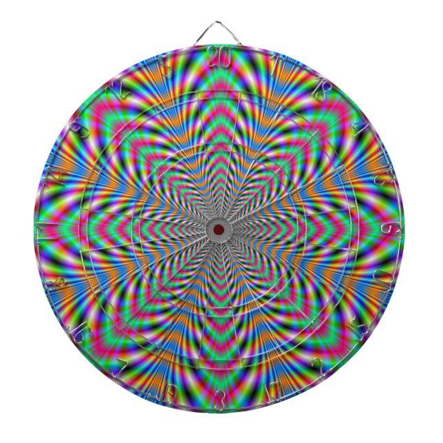Tablero Dardos Dartboard Star Psychedelic (Frente)