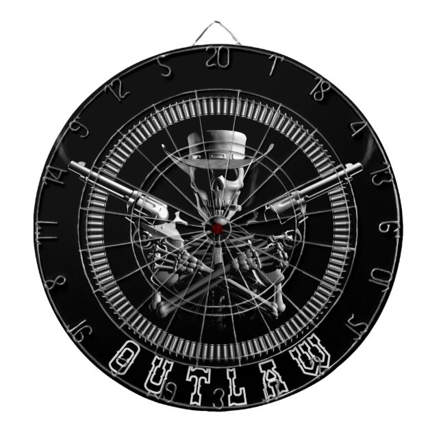 Tablero Dardos Dartboards de esqueleto foragidos (Frente)
