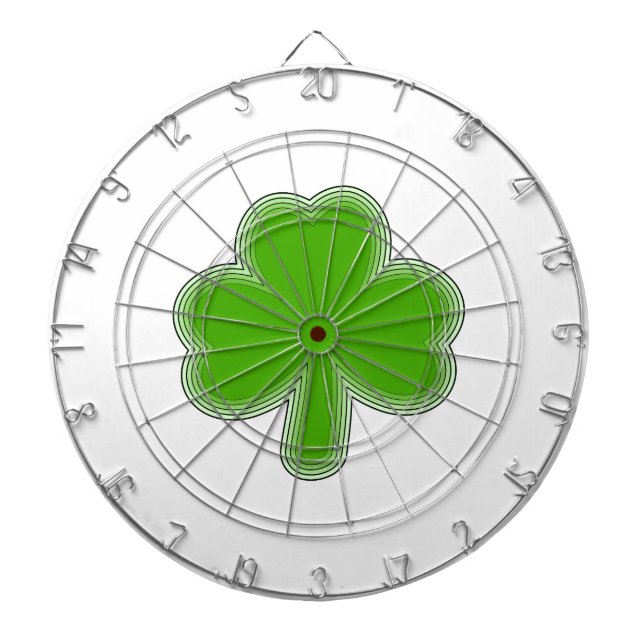 Tablero Dardos Desenho Shamrock de São Patrick (Frente)