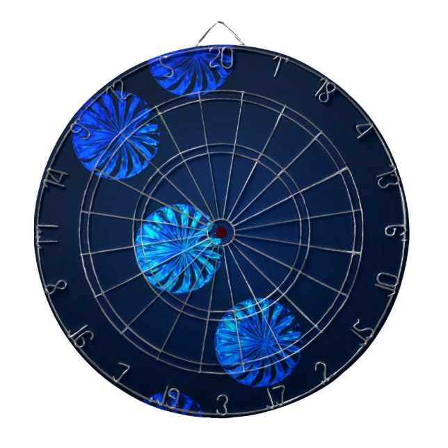 Tablero Dardos Design Irlandês Cristal Azul (Frente)