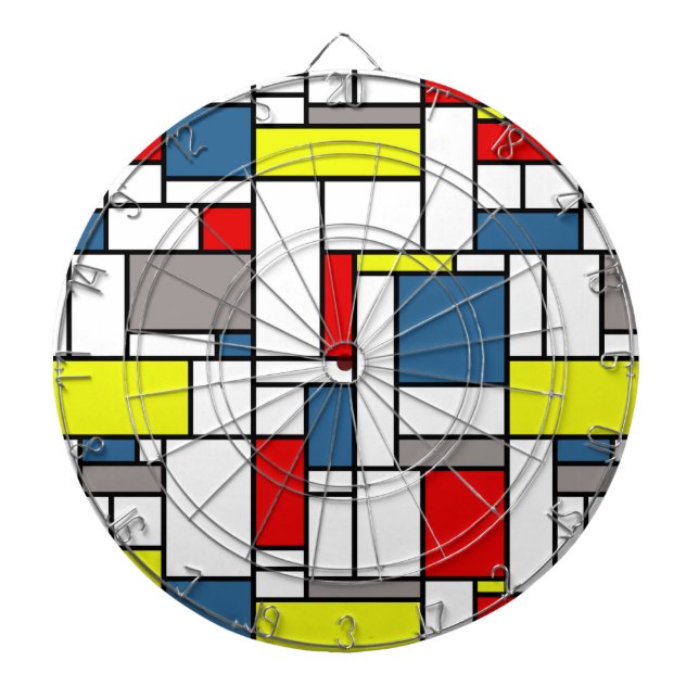 Tablero Dardos Design mondrian (Frente)