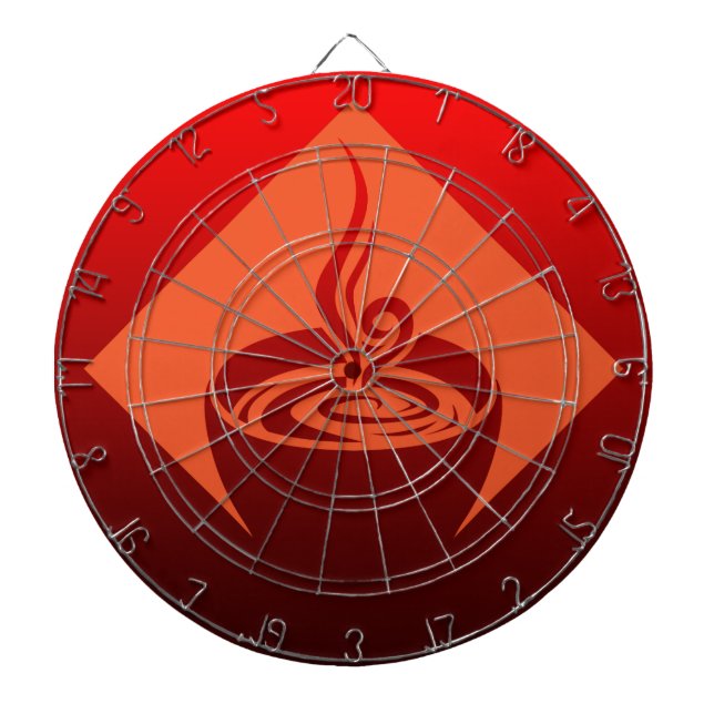 Tablero Dardos diamante de café (Frente)