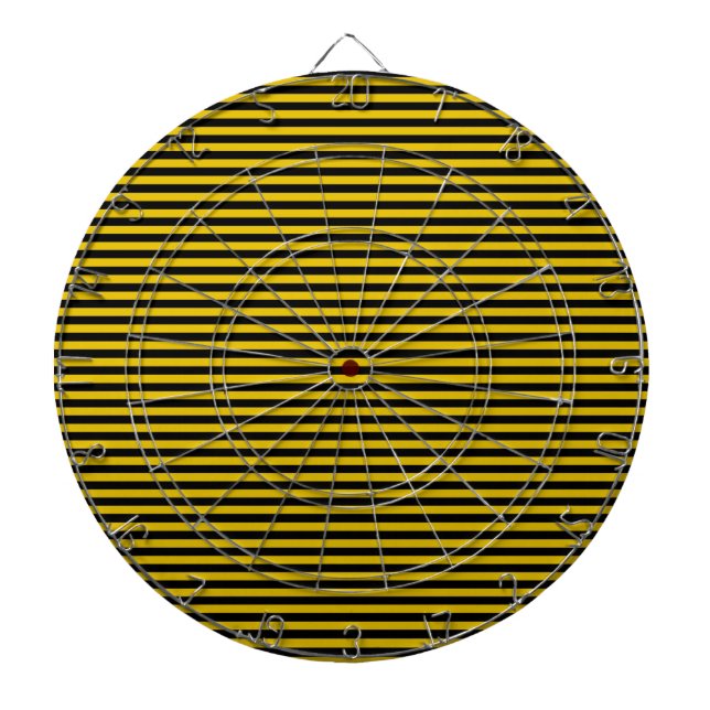 Tablero Dardos Dourado amarelo e preto riscado (Frente)